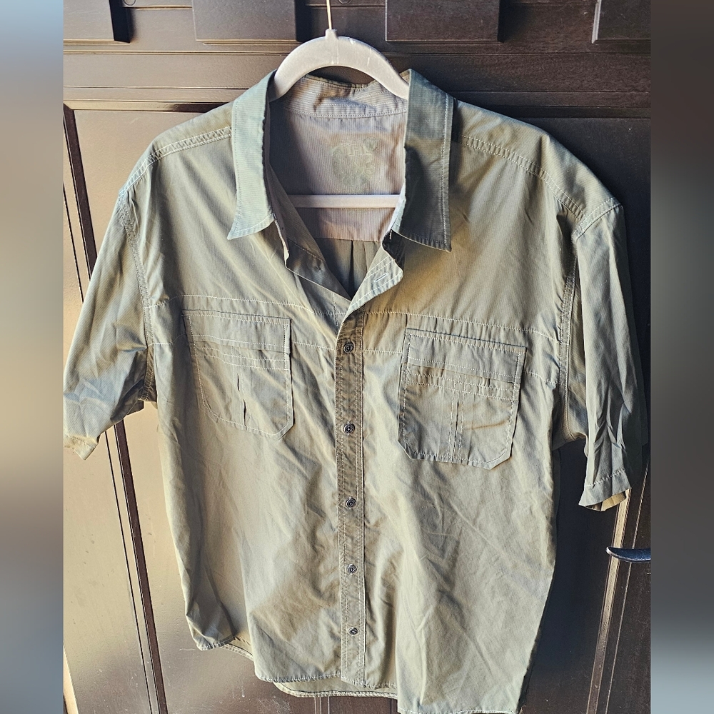 Kuhl Men's Short-Sleeve Button-Down Shirt — Olive